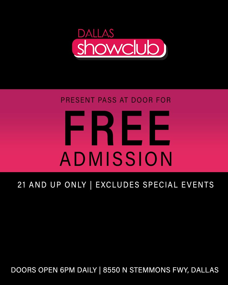 dallas show club free pass